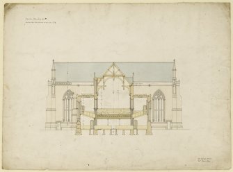 Drawing of section through East Church, Dundee