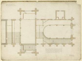 Drawing of plan of gallery floor timbers, Dundee Church