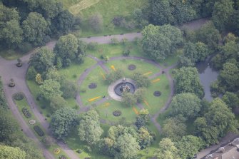 Oblique aerial view of Alexandra Park Fountain, looking NE.