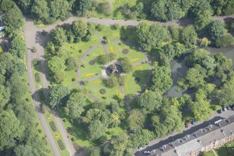 Oblique aerial view of Alexandra Park Fountain, looking NE.
