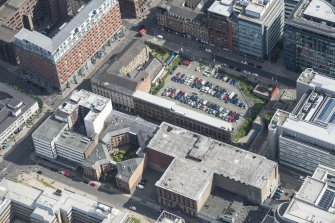 Oblique aerial view of James Watt Street, looking ENE.
