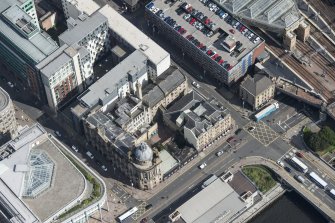 Oblique aerial view of the Clyde Port Authority Building, looking NE.