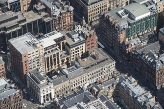 Oblique aerial view of Bothwell Street, looking NE.