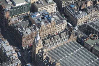 Oblique aerial view of Gordon Street, looking NE.