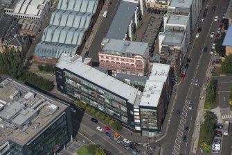 Oblique aerial view of Ozalid's Warehouse, looking NNW.