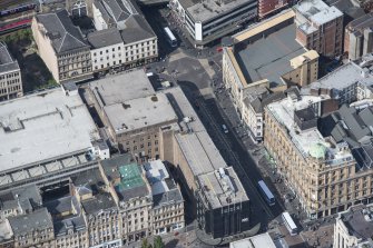 Oblique aerial view of Argyle Street and Jamaica Street, looking NW.