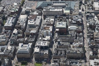 Oblique aerial view of central Glasgow, looking S.