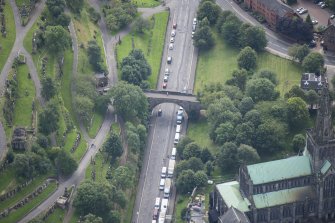 Oblique aerial view of the Bridge of Sighs, looking SSW.