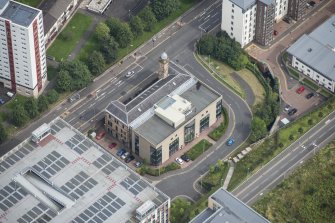 Oblique aerial view of Ladywell School, looking NE.