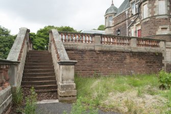 General view of steps, taken from the north.