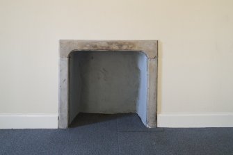 Interior. Third floor Detail of fireplace in Caphouse.