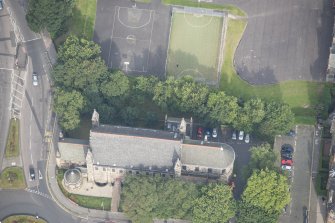 Oblique aerial view of East London Street Catholic Apostolic Church, looking NNW.