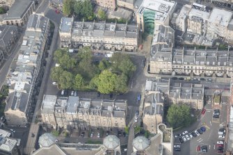 Oblique aerial view of Rutland Square, looking NW.