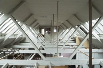 Roof structure, view from mezzanine at south end