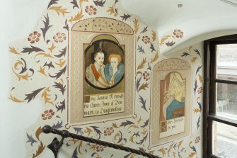 General view of mural on main spiral stair.