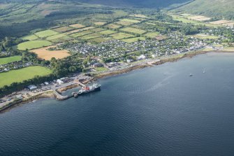 General oblique aerial view of Brodick, looking SSW.