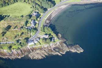 Oblique aerial view of Ascog Point, looking W.