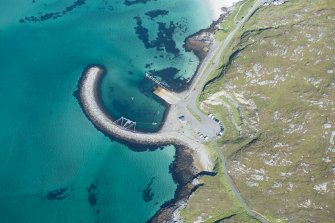 Oblique aerial view of Coilleag Jetty, looking NE.