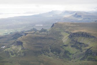 General oblique aerial view centred on the Quiraing, looking SW.