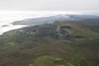 General oblique aerial view centred on the Quiraing, looking SW.