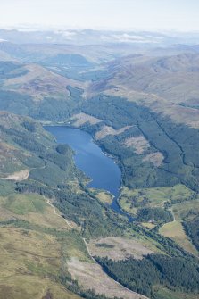 General oblique aerial view centred on Loch Lubnaig, looking N.
