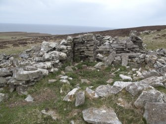 View of the doorway in the SE range, looking W.