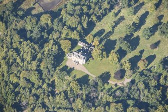 Oblique aerial view of Arndilly House, looking WNW.