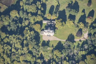 Oblique aerial view of Arndilly House, looking NW.