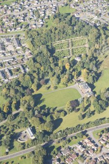 Oblique aerial view of Culloden House, looking NNW.