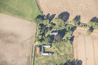 Oblique aerial view of Budgate House, looking NNW.