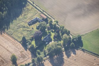 Oblique aerial view of Budgate House, looking SSW.