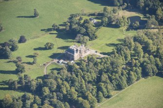 Oblique aerial view of Castle Grant, looking ESE.