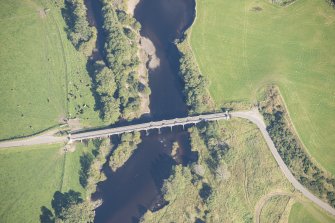 Oblique aerial view of Broomhill Bridge, looking ENE.