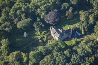 Oblique aerial view of Balbithan House, looking ENE.