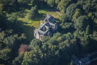 Oblique aerial view of Westhall House, looking SSW.