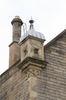 Detail of corner turret on South East corner.