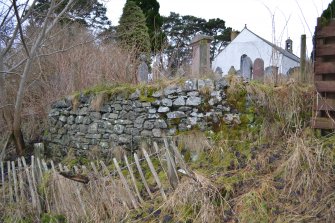 Church wall, trial trenching evaluation, Manse Road, Kingussie