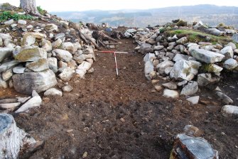 Image of the trench after backfilling, Comar Wood Dun, Cannich, Strathglass