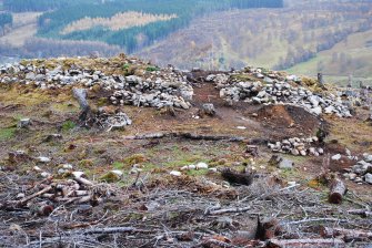 Image of the trench after backfilling, Comar Wood Dun, Cannich, Strathglass