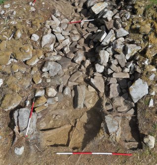 West half of Trench 1, after primary clean-back, Comar Wood Dun, Cannich, Strathglass