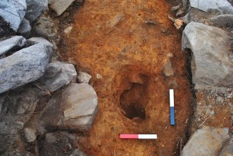 Post-excavation image of posthole 219, Comar Wood Dun, Cannich, Strathglass