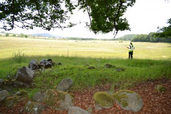 Large possible burial cairn on the north side of the wall, Torvean Golf Course, Sports Hub, Kilvean Cemetery