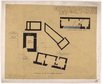 Drawing of plan of Forse Castle