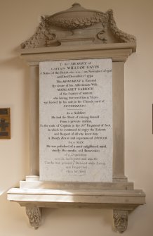 Detail of memorial to Captain William Gavin.