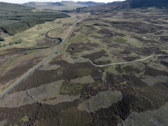 General oblique aerial view of the field system at Glen Cochil, looking S.