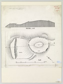 Publication drawing; plan and section of Little Rough Law fort.