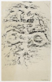 Rubbing of double-disc symbol in the Court Cave, East Wemyss