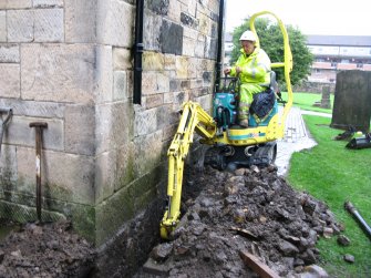 Photograph from watching brief at Kilwinning Old Parish Church