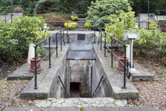 General view of entrance to underground buildings looking north.