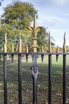 Detail of original metal fencing.